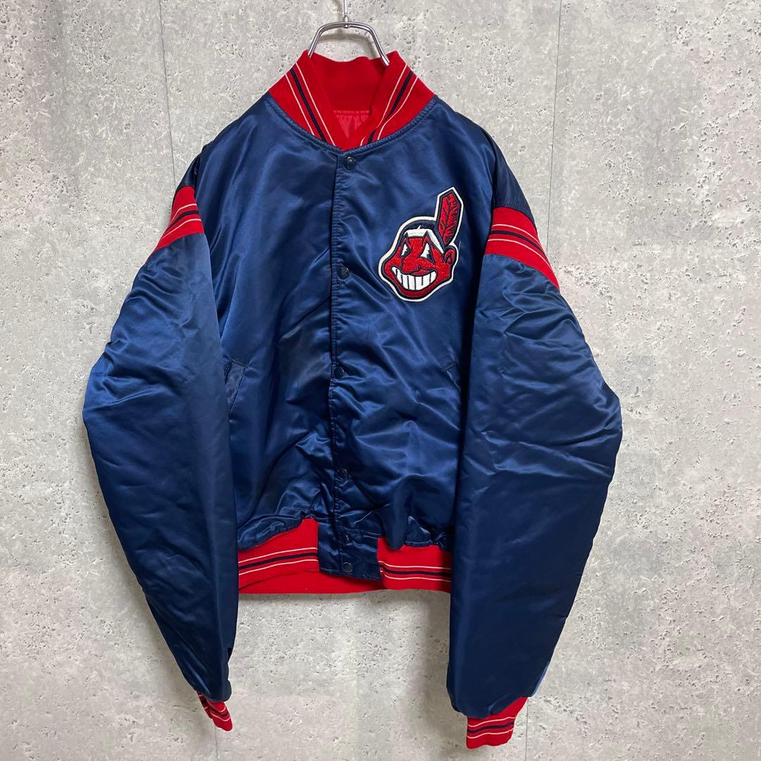 スターター　USA製 80s-90s インディアンズ　スタジアムジャンパー 短丈