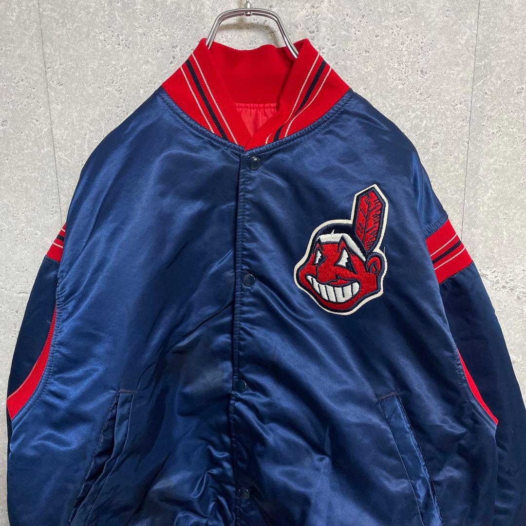 スターター　USA製 80s-90s インディアンズ　スタジアムジャンパー 短丈