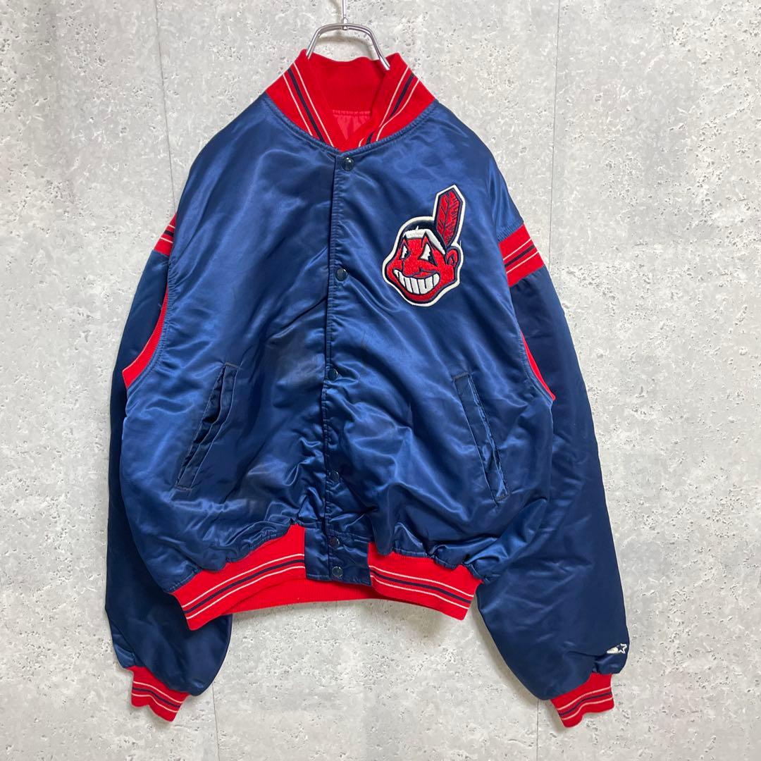 スターター　USA製 80s-90s インディアンズ　スタジアムジャンパー 短丈