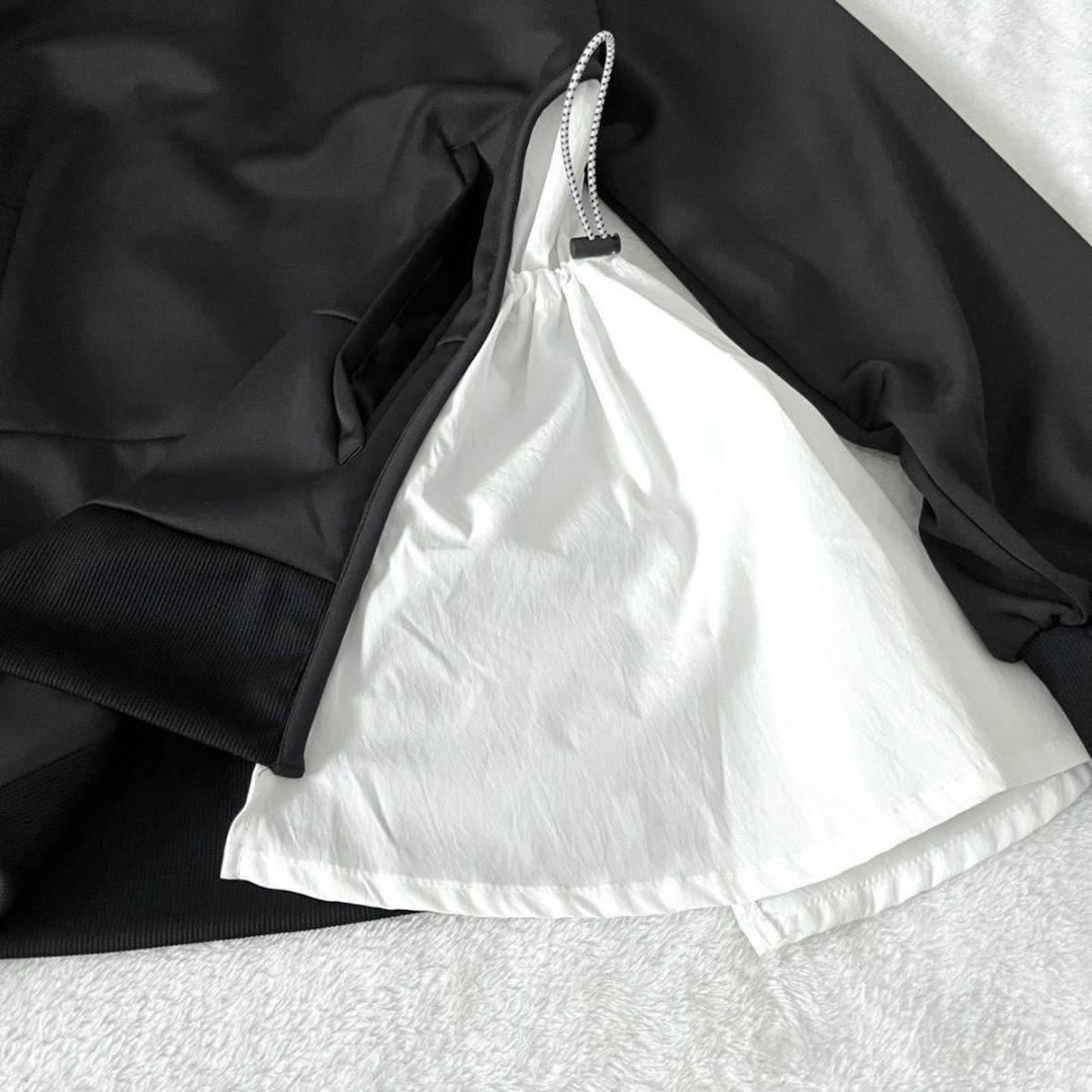 UN3D. シャツドッキングトップ　ブラック　黒　アンスリード　スウェット　長袖