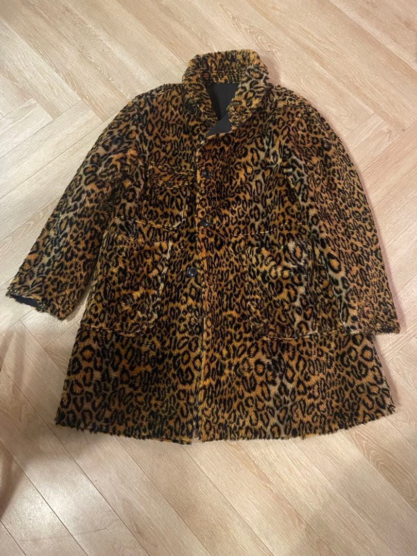 エンジニアードガーメンツファーコート　ヒョウ柄