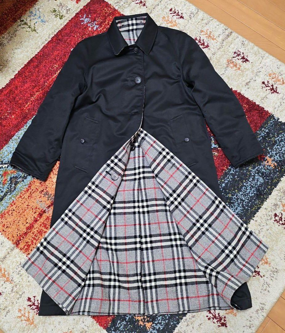 美品★【バーバリー リバーシブルウールコート】★サイズM