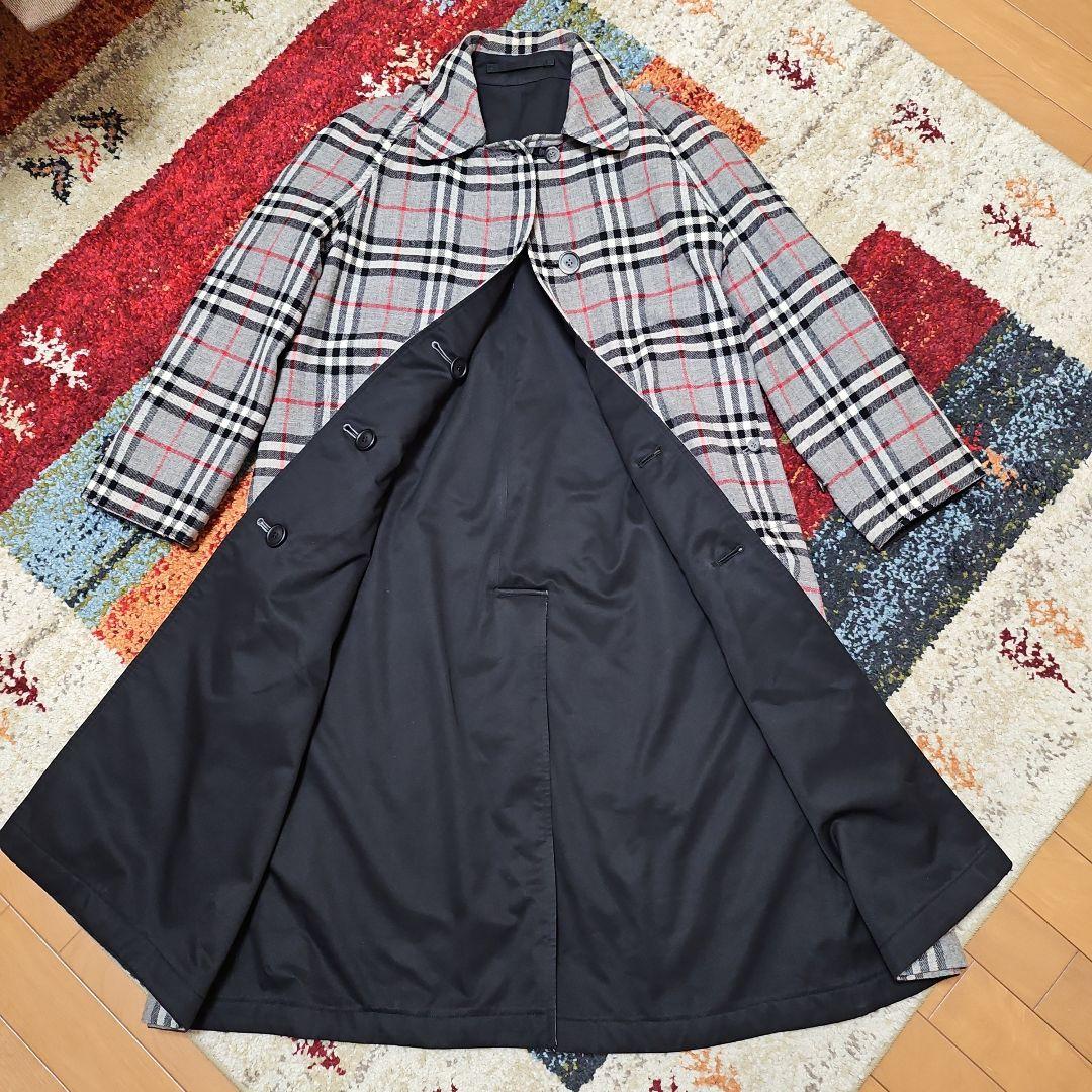 美品★【バーバリー リバーシブルウールコート】★サイズM