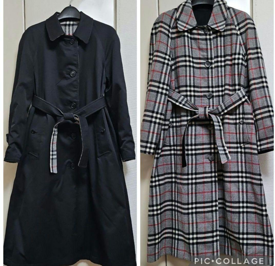 美品★【バーバリー リバーシブルウールコート】★サイズM