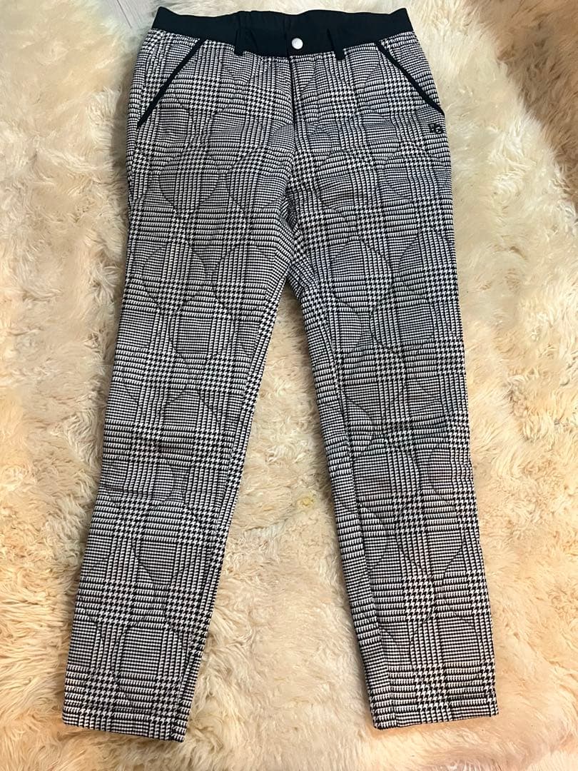 パーリーゲイツ　暖か中綿入りグレンチェックゴルフパンツ　サイズ4
