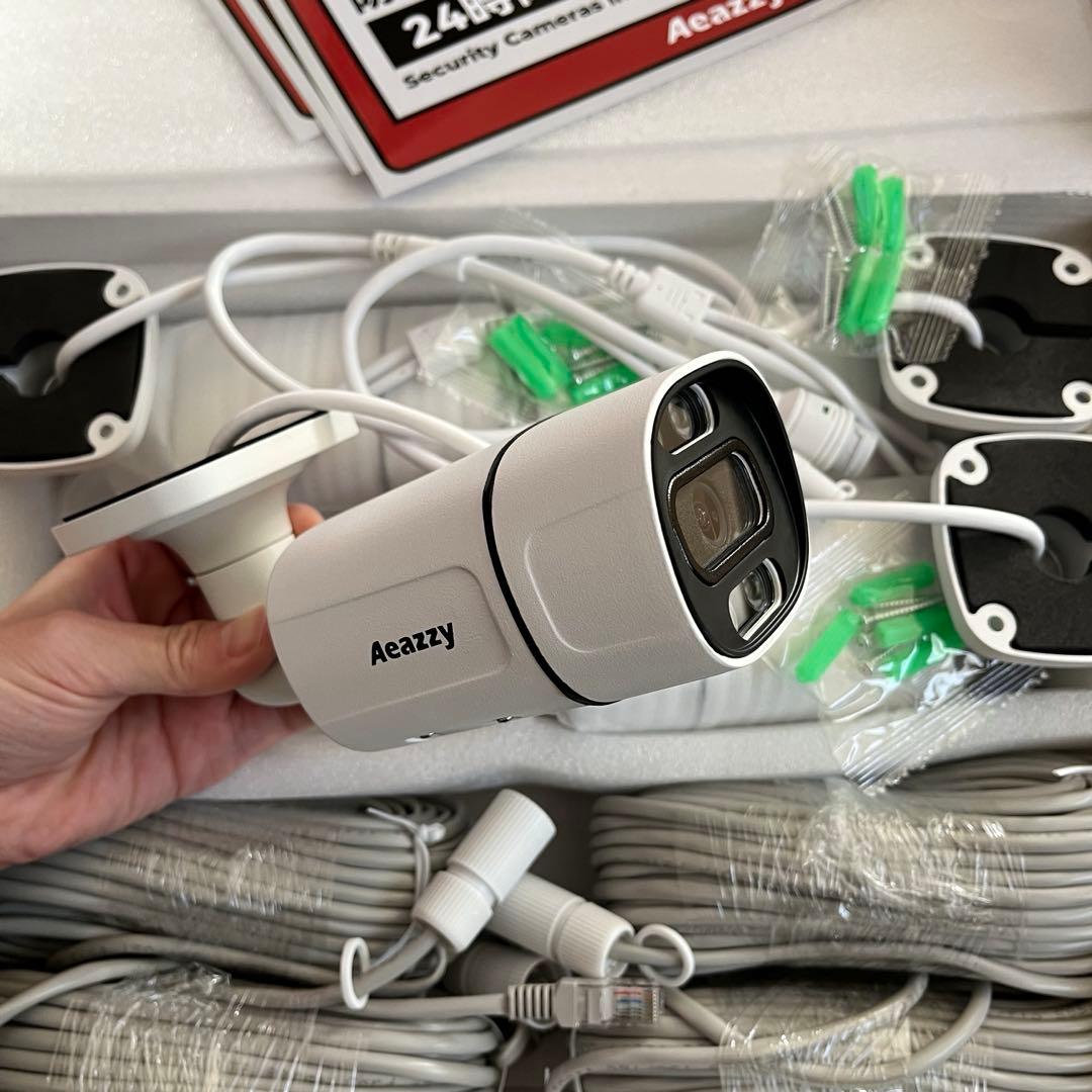 Aeazzy 防犯カメラ 4台 4K 8CH 2TB防犯システム