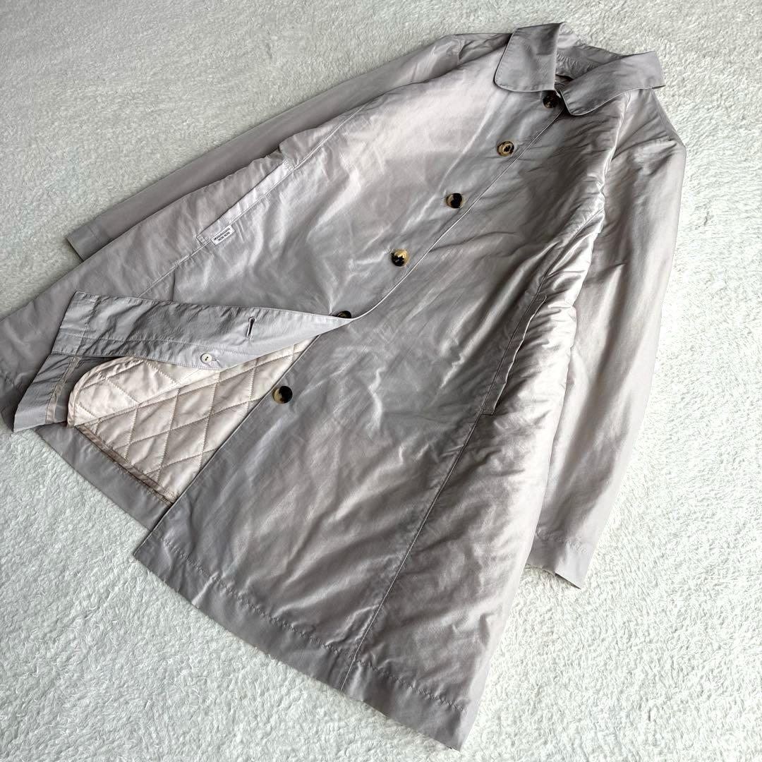 美品 マドモアゼルノンノン キルティングライナー付コート 撥水 スプリングコート
