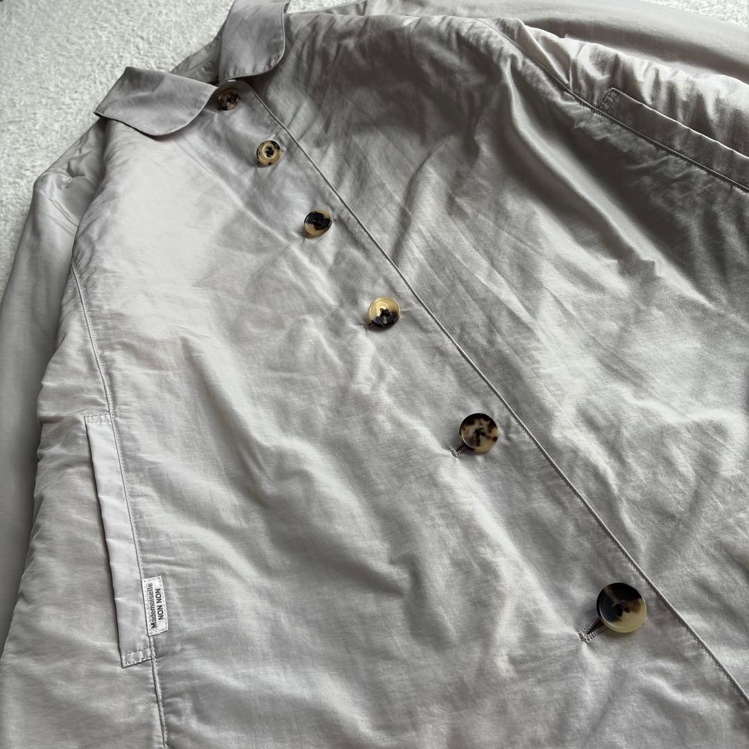 美品 マドモアゼルノンノン キルティングライナー付コート 撥水 スプリングコート