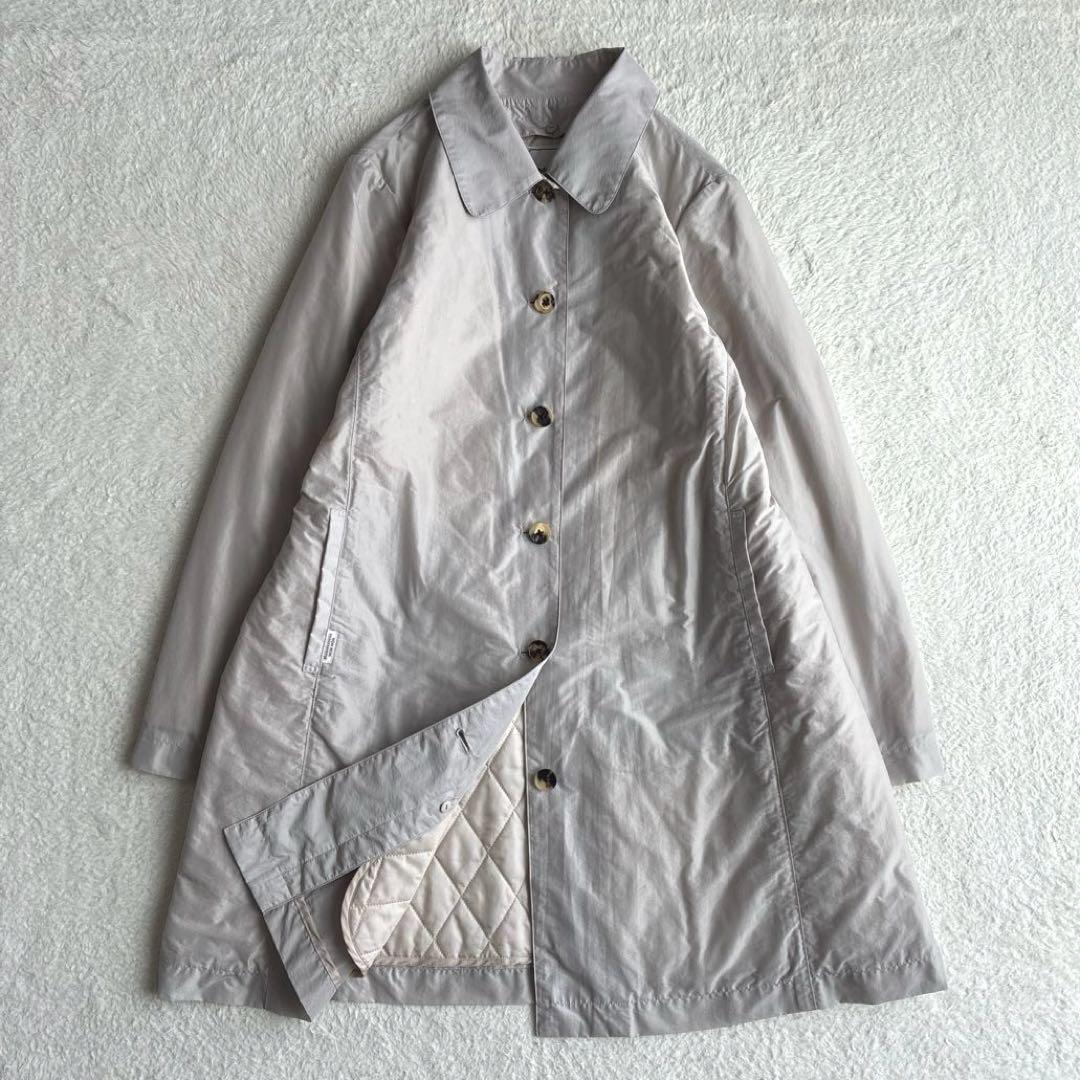 美品 マドモアゼルノンノン キルティングライナー付コート 撥水 スプリングコート