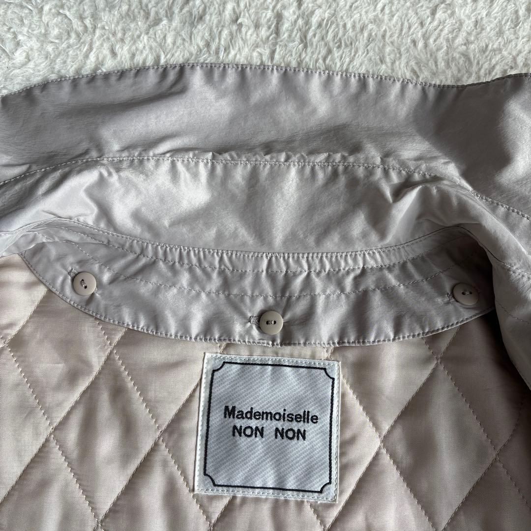美品 マドモアゼルノンノン キルティングライナー付コート 撥水 スプリングコート