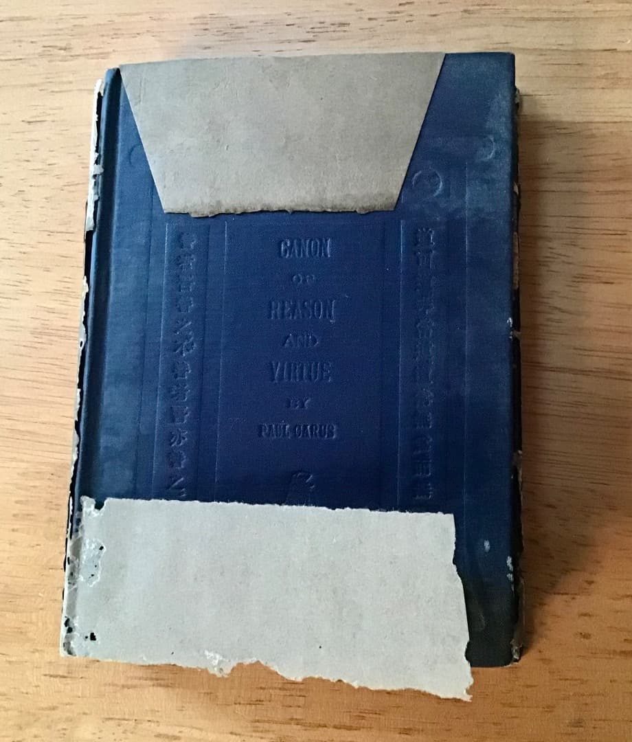 洋書 Canon of Reason and Virtue (Paul Carus)