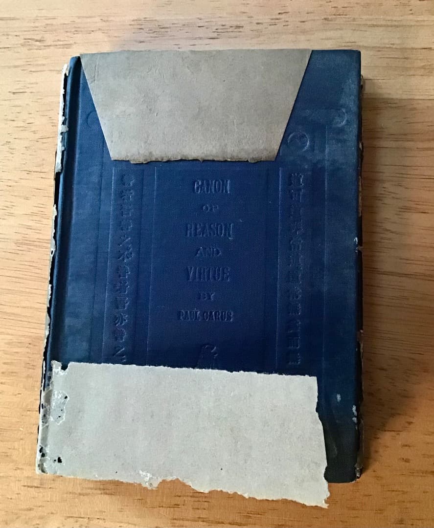洋書 Canon of Reason and Virtue (Paul Carus)