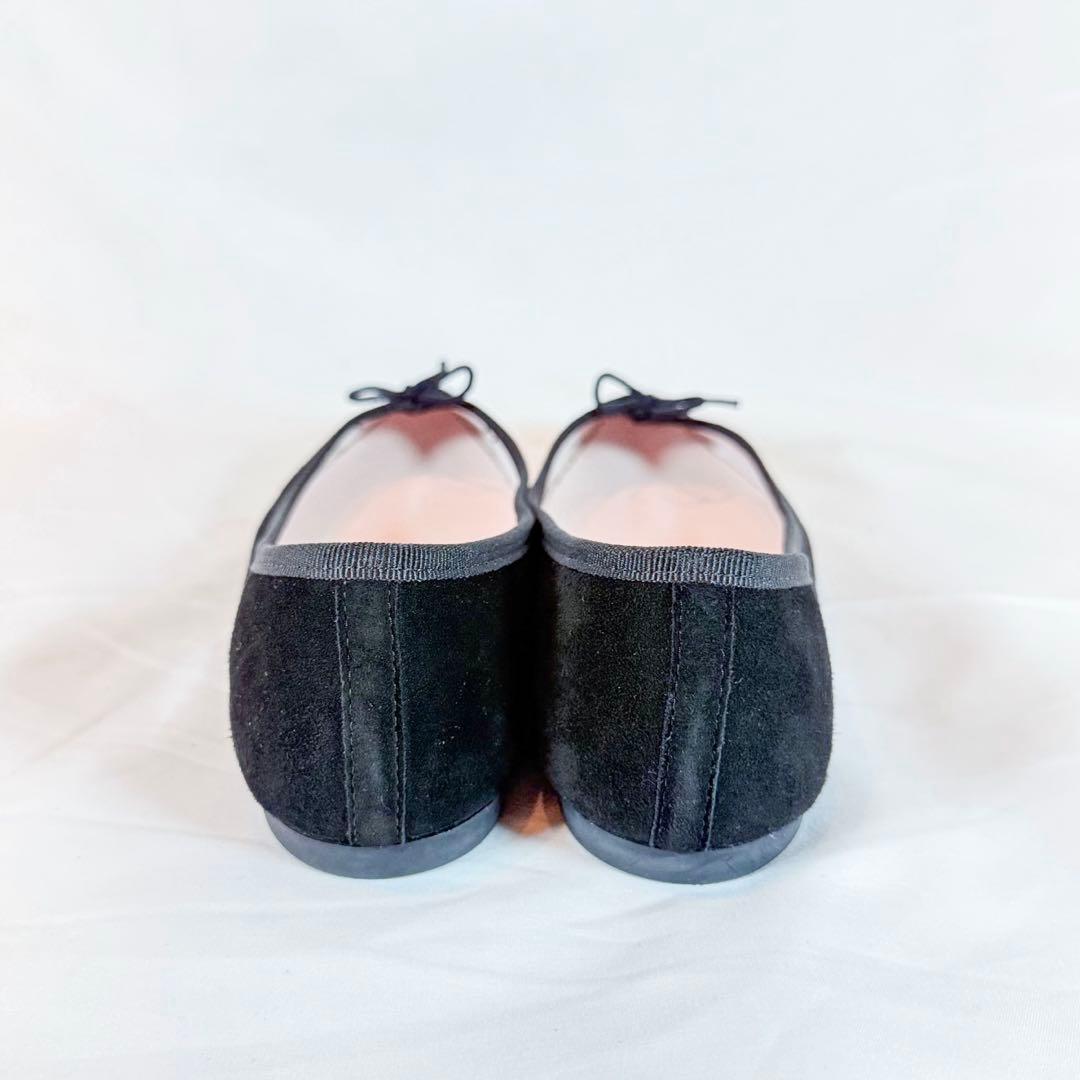 【美品】repetto ブリジット ベロア ポインテッド 黒 37.5