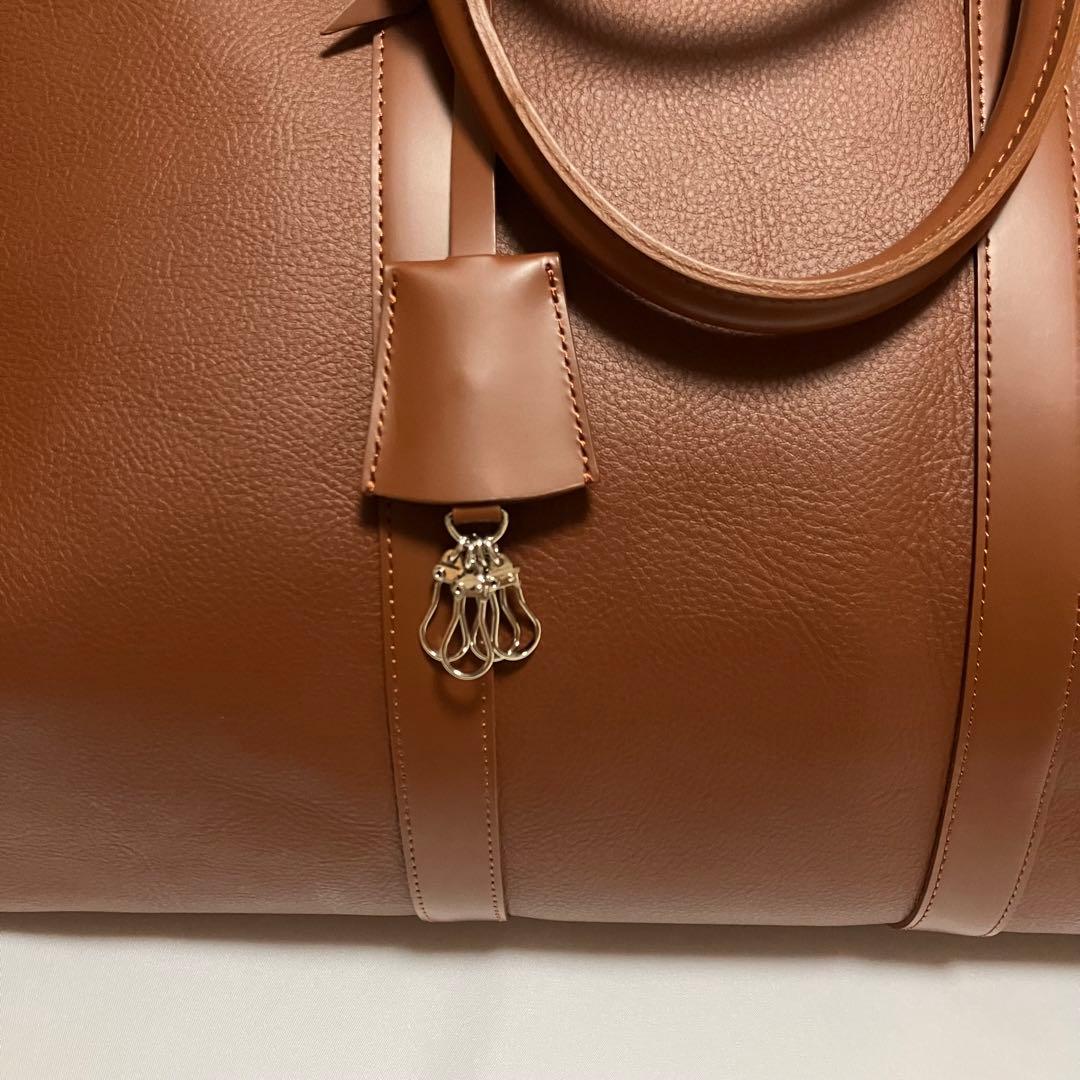 MBハイエンドトラベルバッグ　ボストンバッグ　旅行　レザー　ブラウン　2way