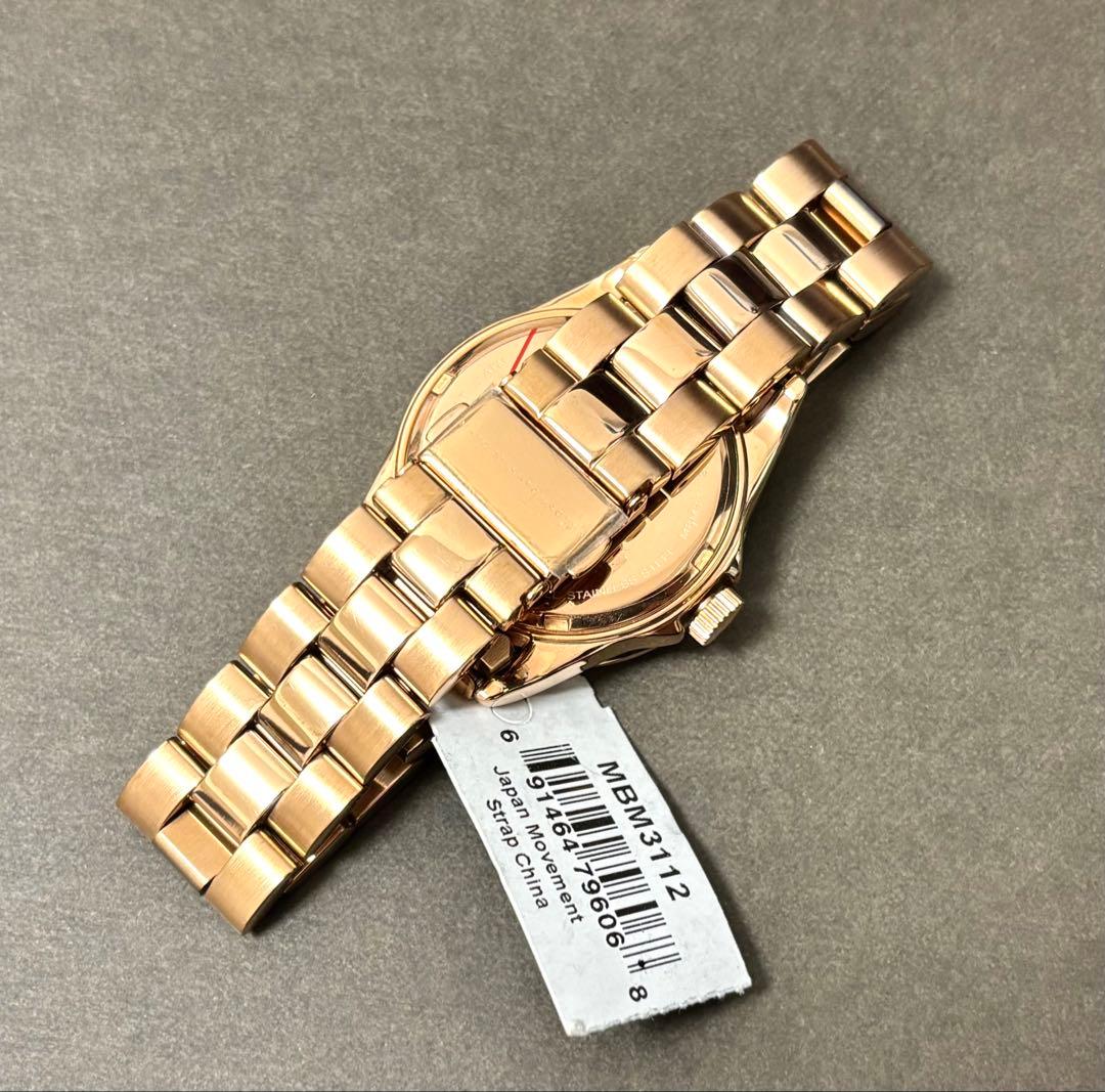 【未使用】Marc Jacobs ピンクゴールド× ホワイト ユニセックス腕時計