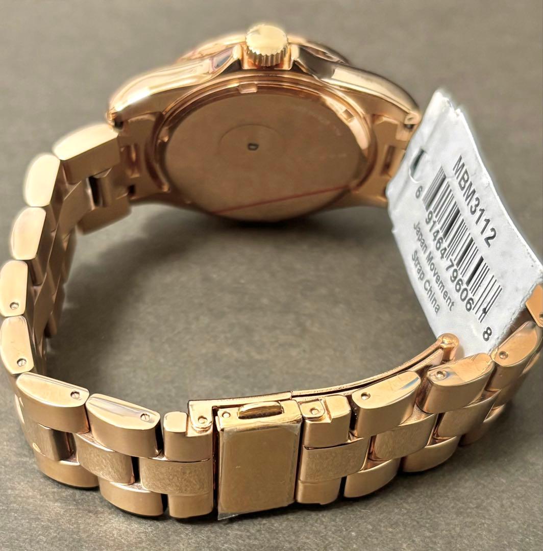 【未使用】Marc Jacobs ピンクゴールド× ホワイト ユニセックス腕時計