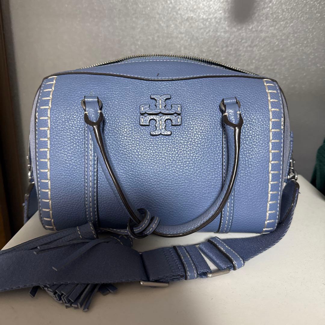 Tory Burch 青 レザーハンドバッグ