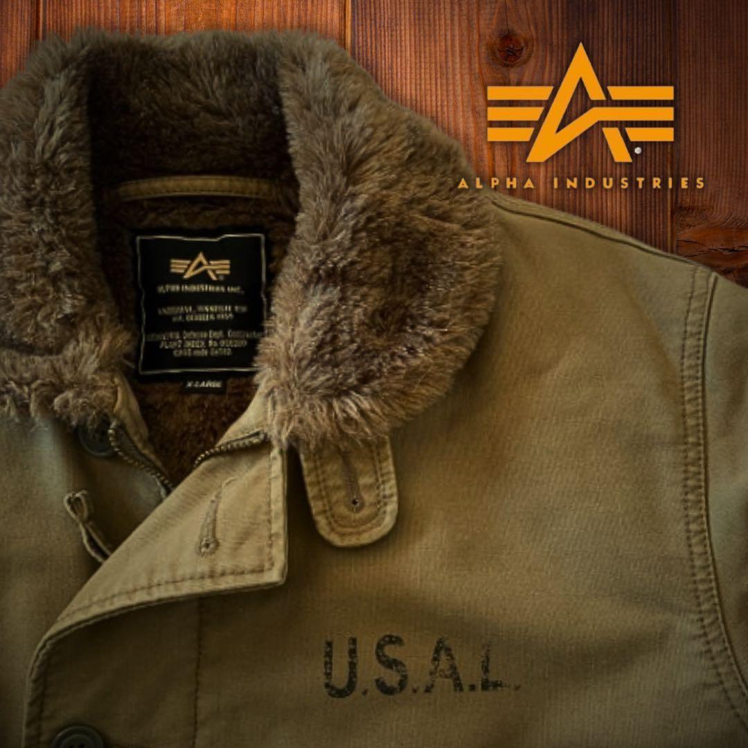 『希少XL◎』ALPHA INDUSTRIES(アルファ)N-1デッキジャケット