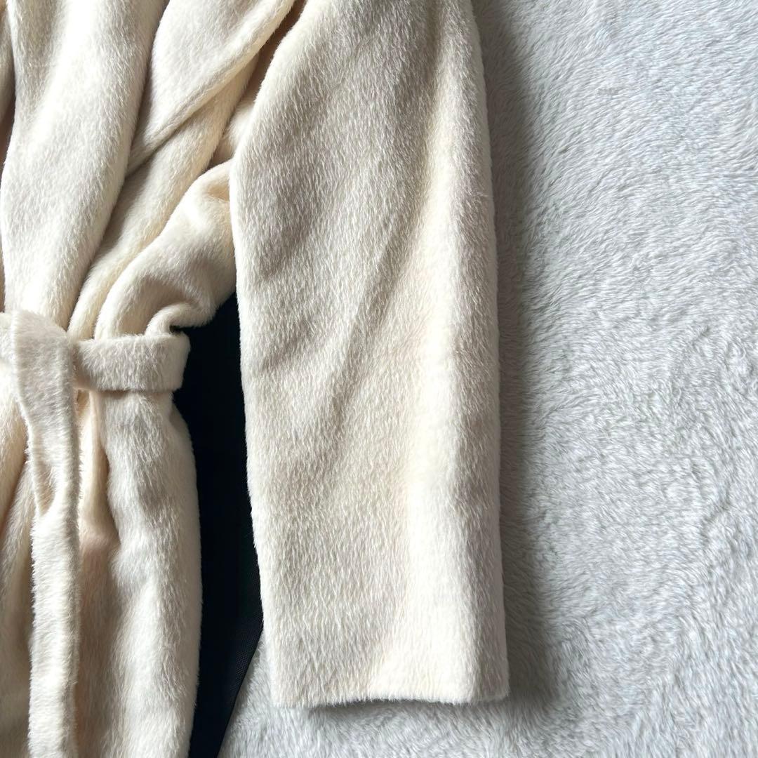最高級✨白タグ マックスマーラ リアルト アルパカ フーデッドコート38
