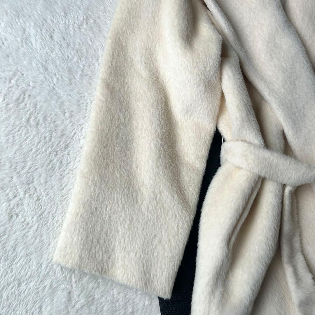 最高級✨白タグ マックスマーラ リアルト アルパカ フーデッドコート38
