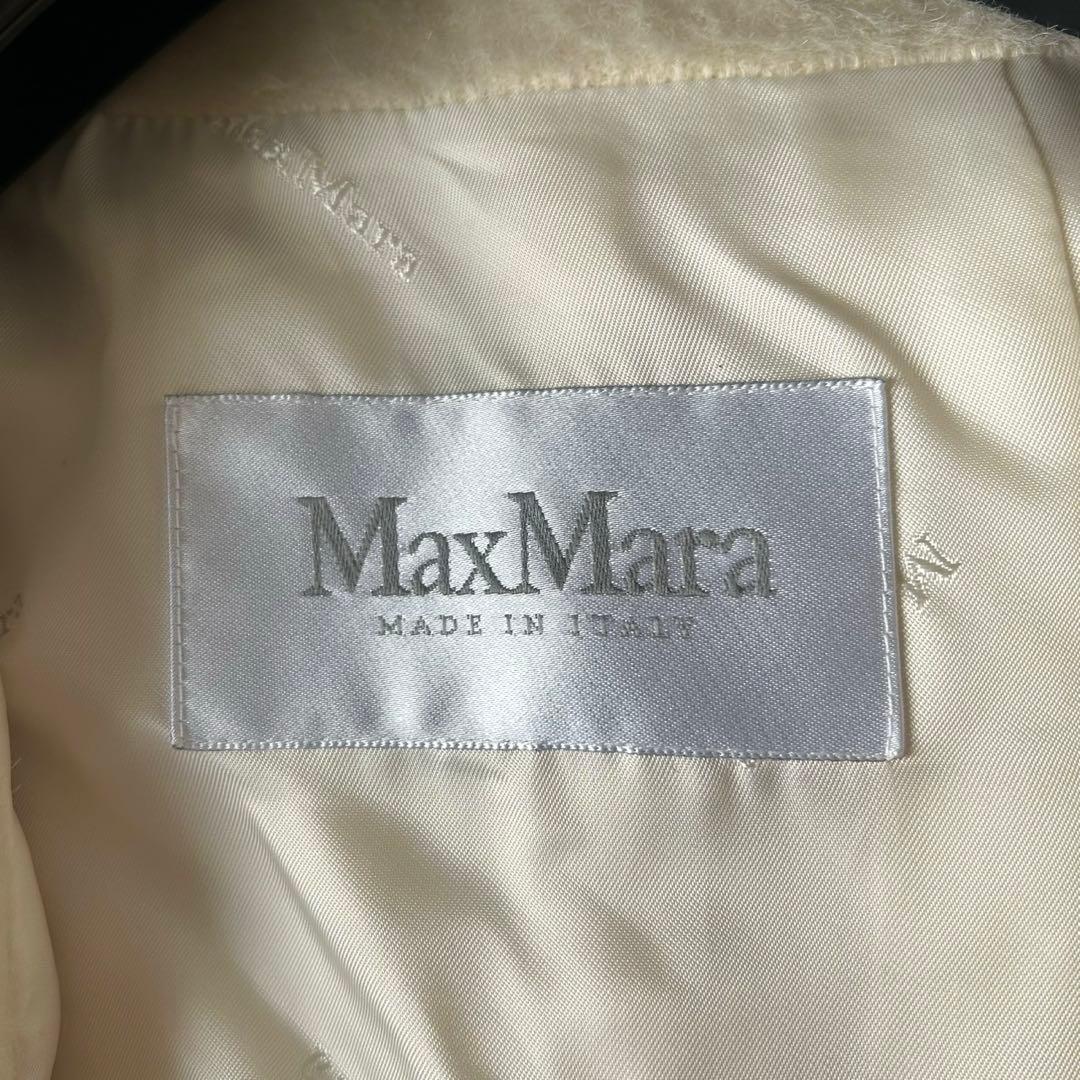 最高級✨白タグ マックスマーラ リアルト アルパカ フーデッドコート38