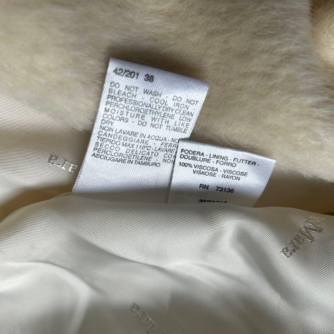 最高級✨白タグ マックスマーラ リアルト アルパカ フーデッドコート38