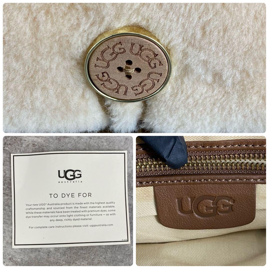 良品 UGG アグ シープスキン ショルダーバッグ スエード本革 ボア ムートン