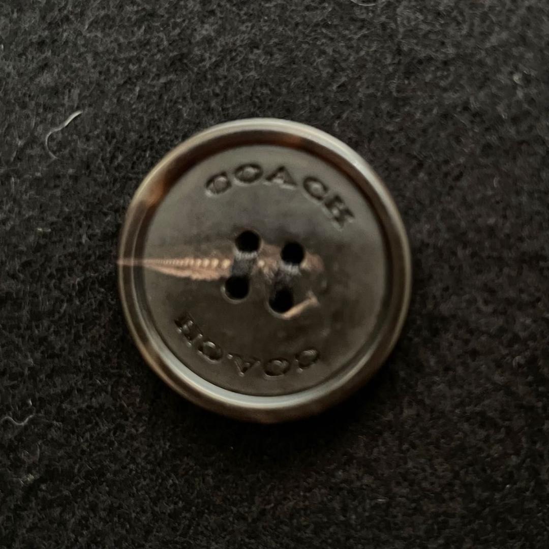 【美品】COACH ウールメルトンケープコート シグネチャー S　ベルト付き