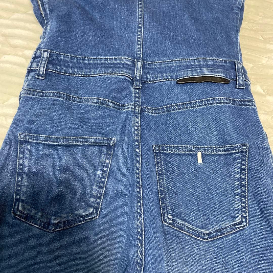 ステラマッカートニー　オーバーオール　ブルー　38 ブーツカット　サロペット