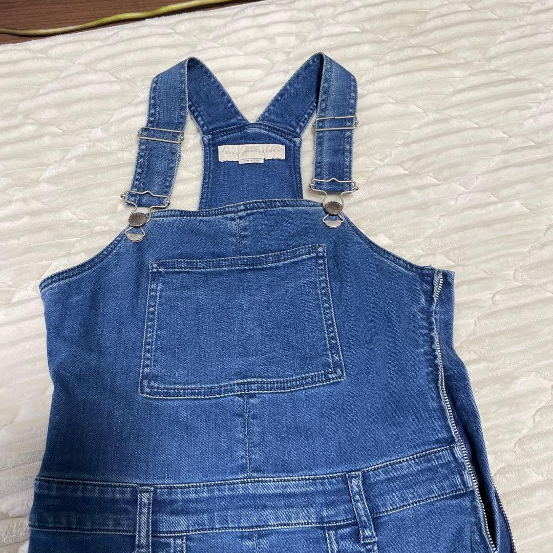 ステラマッカートニー　オーバーオール　ブルー　38 ブーツカット　サロペット