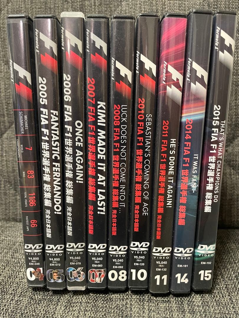 9本セット 2004〜2015 FIA F1世界選手権 総集編DVD