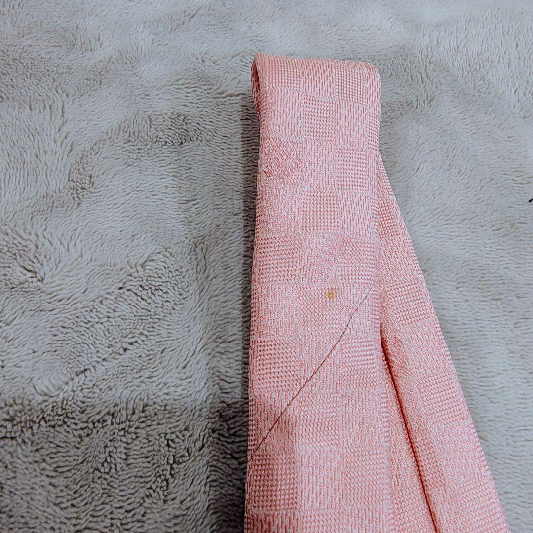 ルイヴィトン ネクタイ ピンク ダミエ柄 LVロゴ シルク100% イタリア製