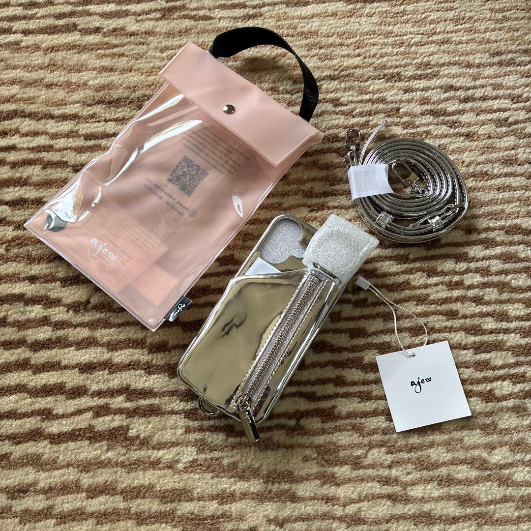ajew エジュー　iPhone16 シルバー　スマホケース　ショルダー　完売品