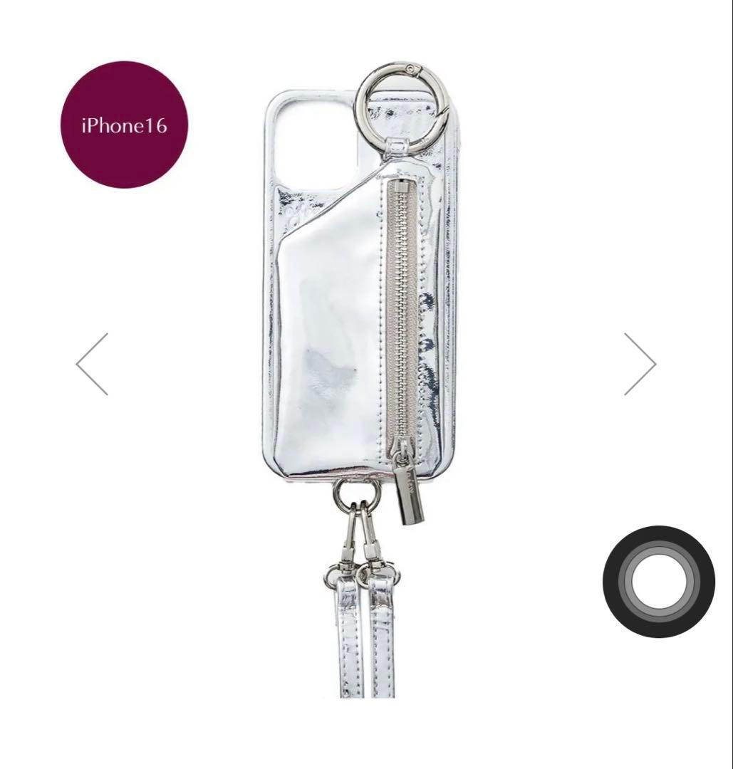 ajew エジュー　iPhone16 シルバー　スマホケース　ショルダー　完売品