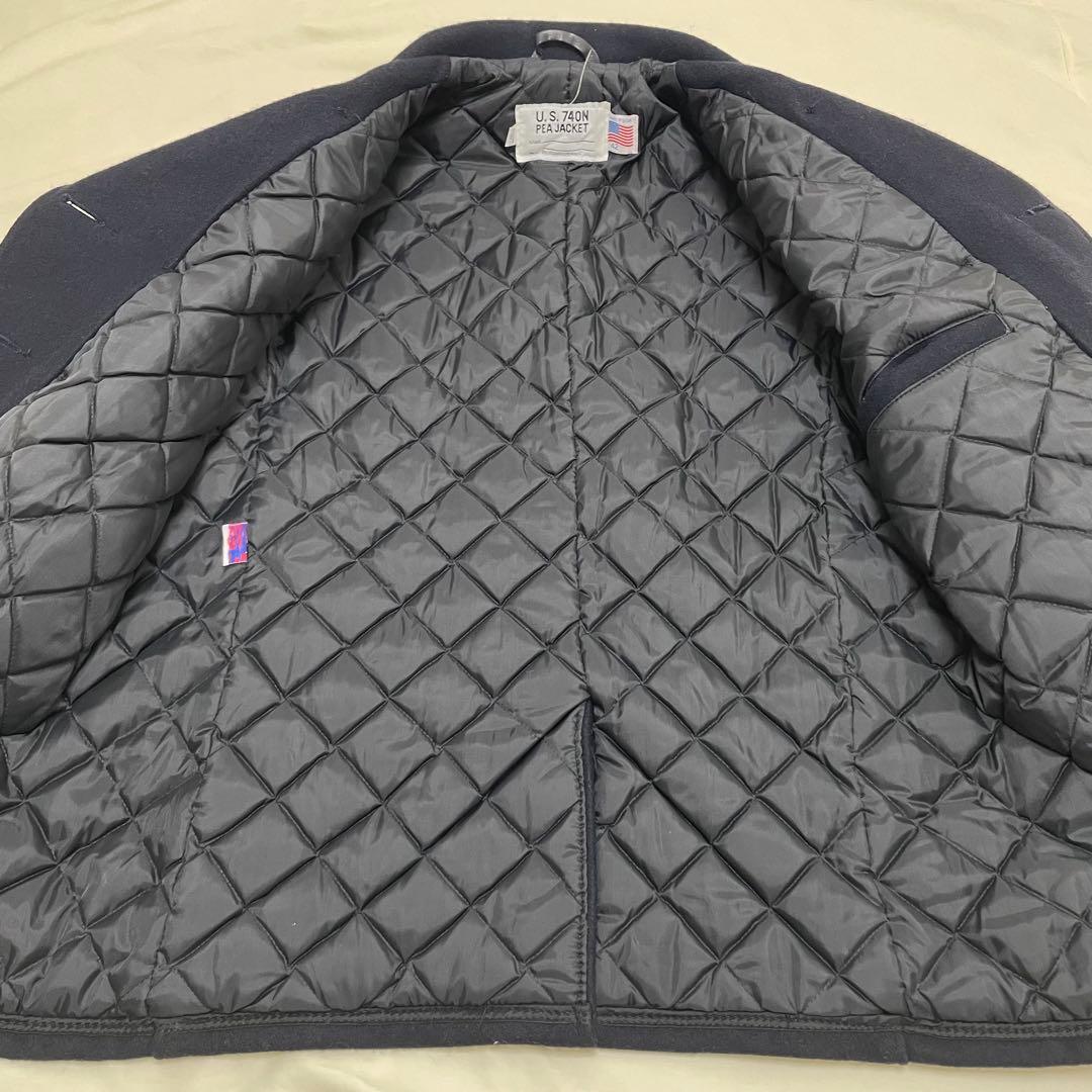 ● 【美品】 ショット 740N PEA JACKET ショートピーコート 紺