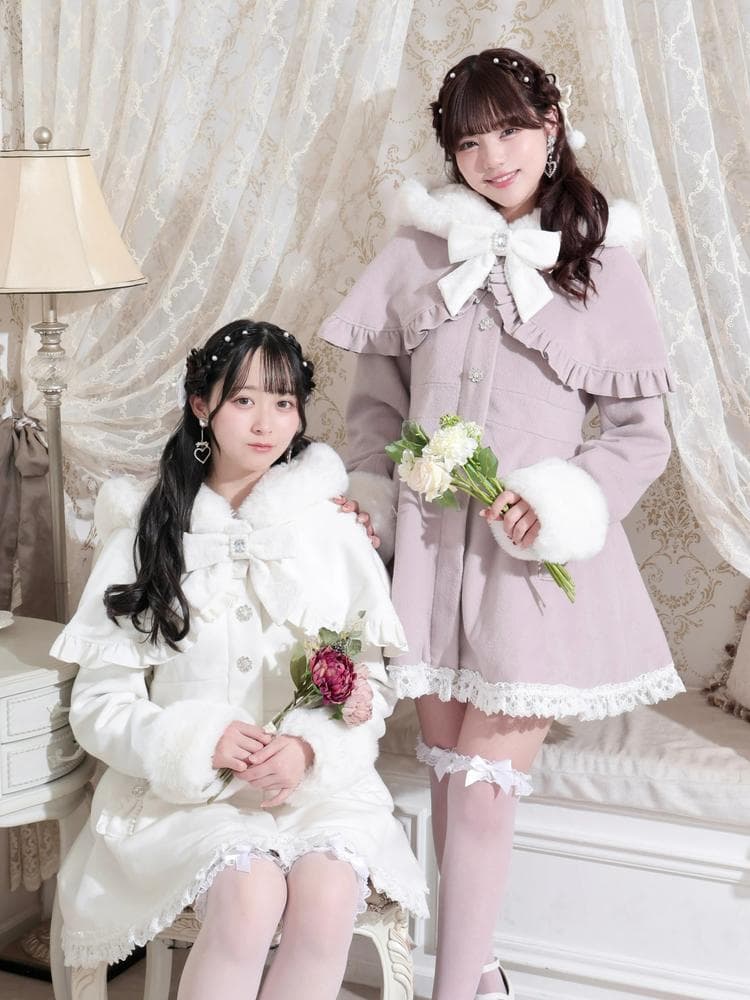 [NOEMIE]新品ケープフリルドーリーフレアコート