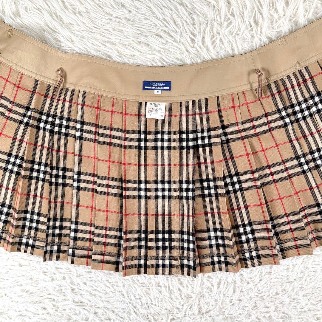 Y2K✨ バーバリーブルーレーベル ラップスカート ミニ ベルト ノバチェック