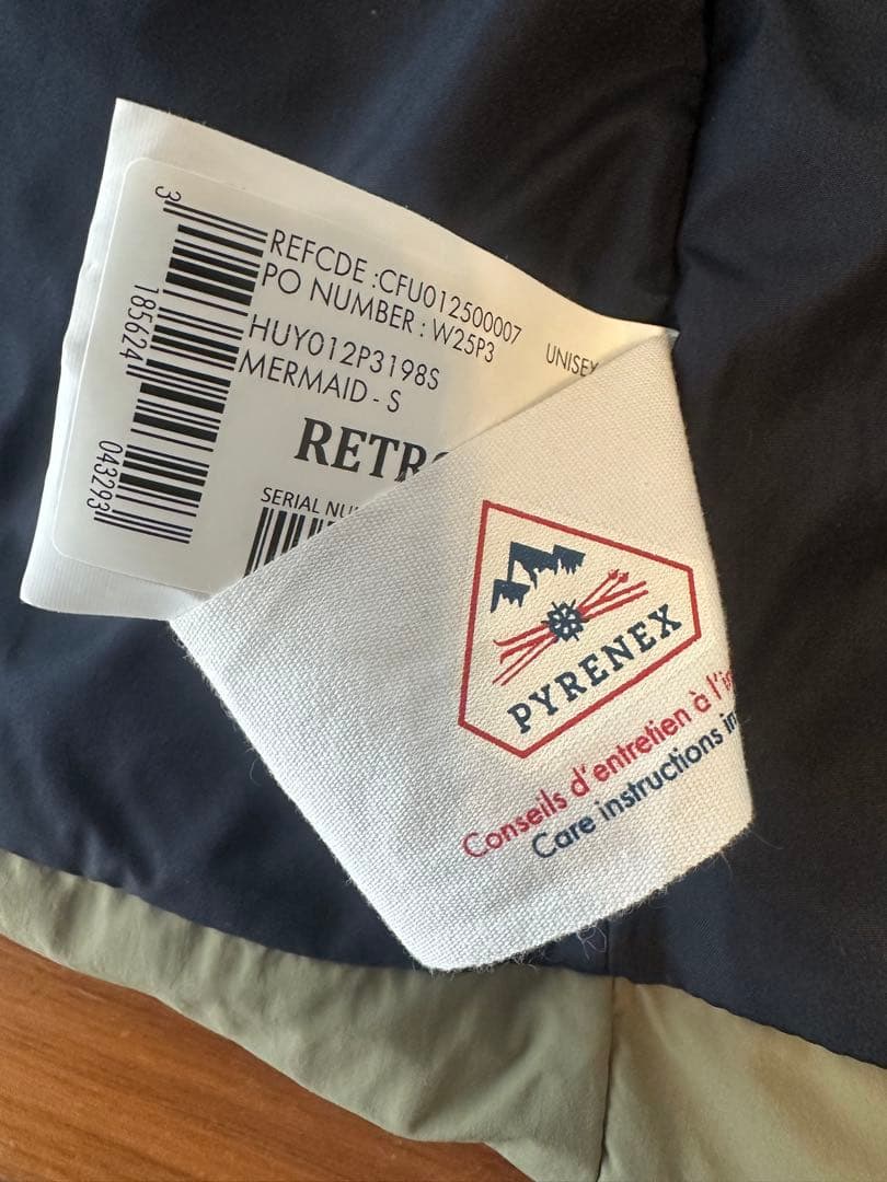 【新品未使用】ピレネックス レトロジョン ダウンベスト S