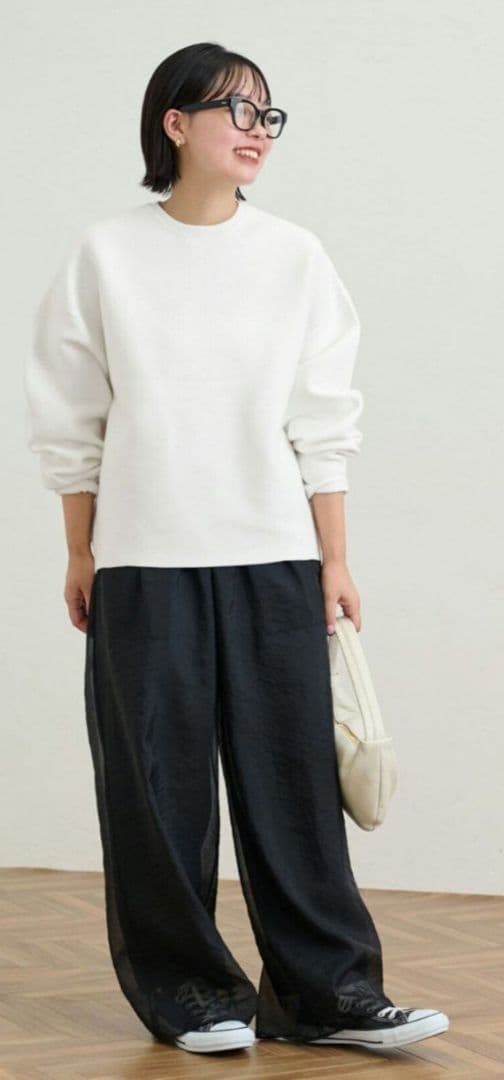 FRAMeWORK /フレームワーク　スムースニットプルオーバー　ネイビー