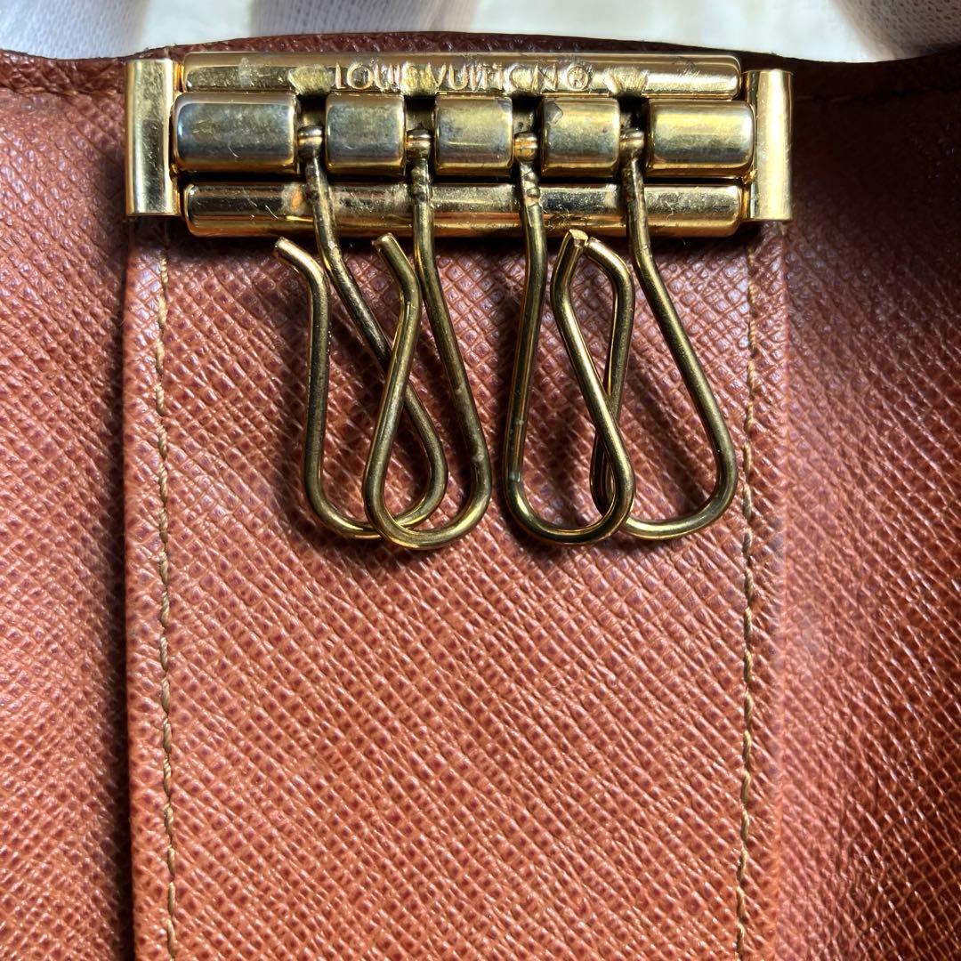 美品＊ルイヴィトン 4回キーケース モノグラム ゴールド金具