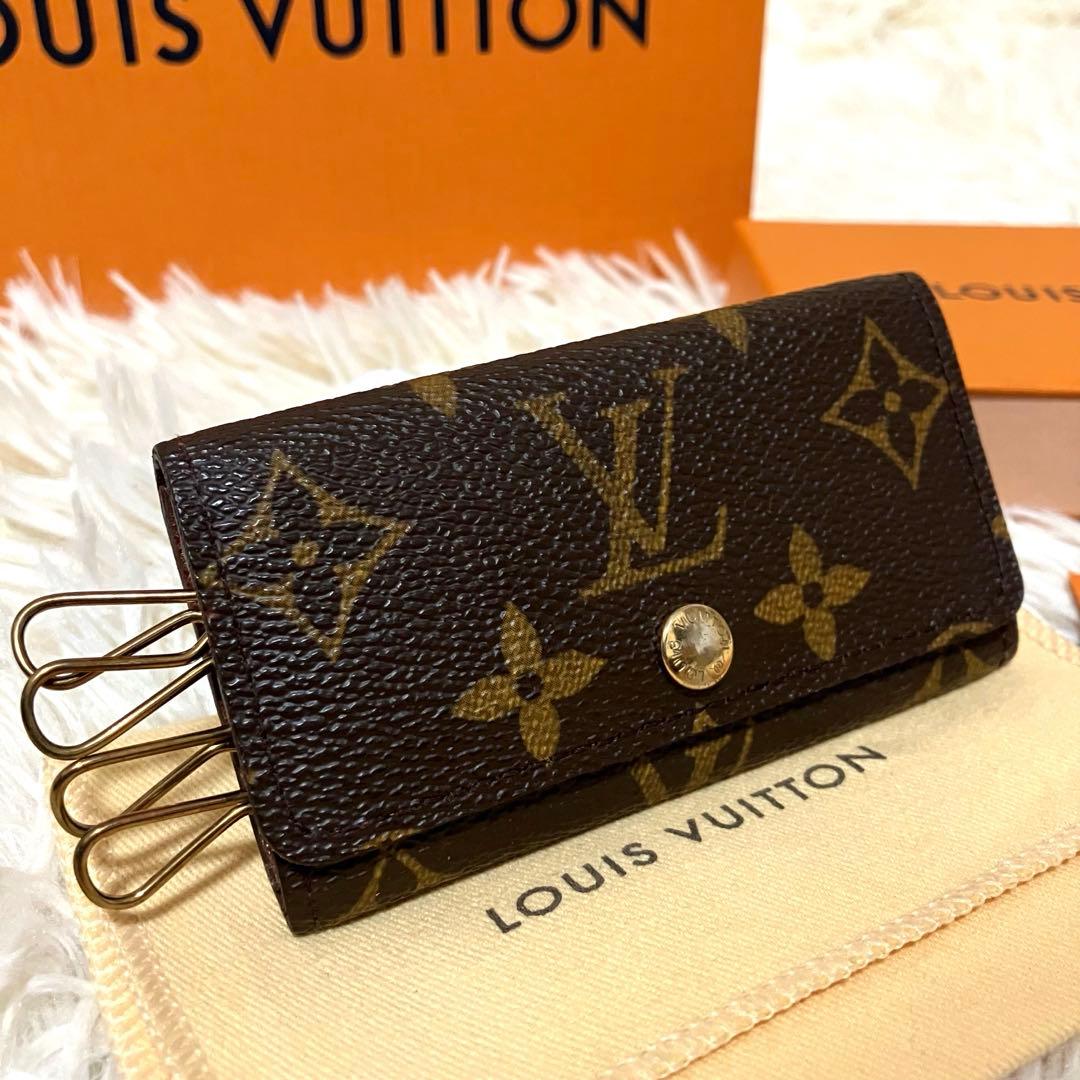 美品＊ルイヴィトン 4回キーケース モノグラム ゴールド金具