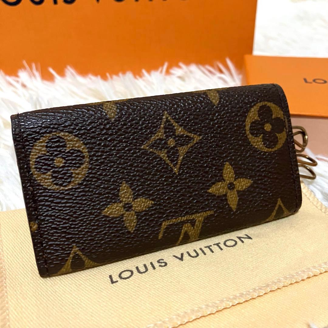 美品＊ルイヴィトン 4回キーケース モノグラム ゴールド金具