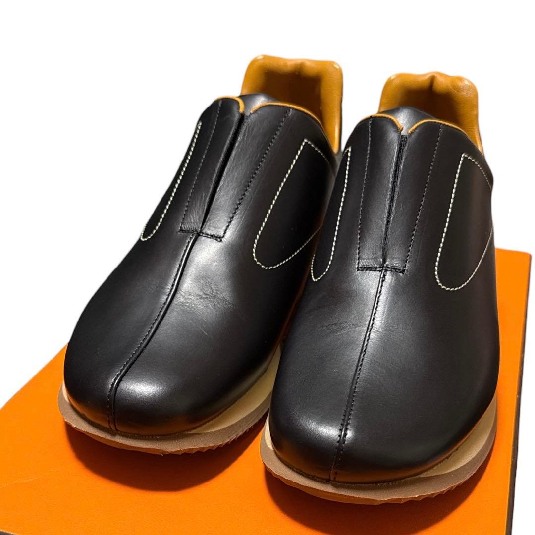 HERMES 新品　36 ブラック スリッポンスニーカー