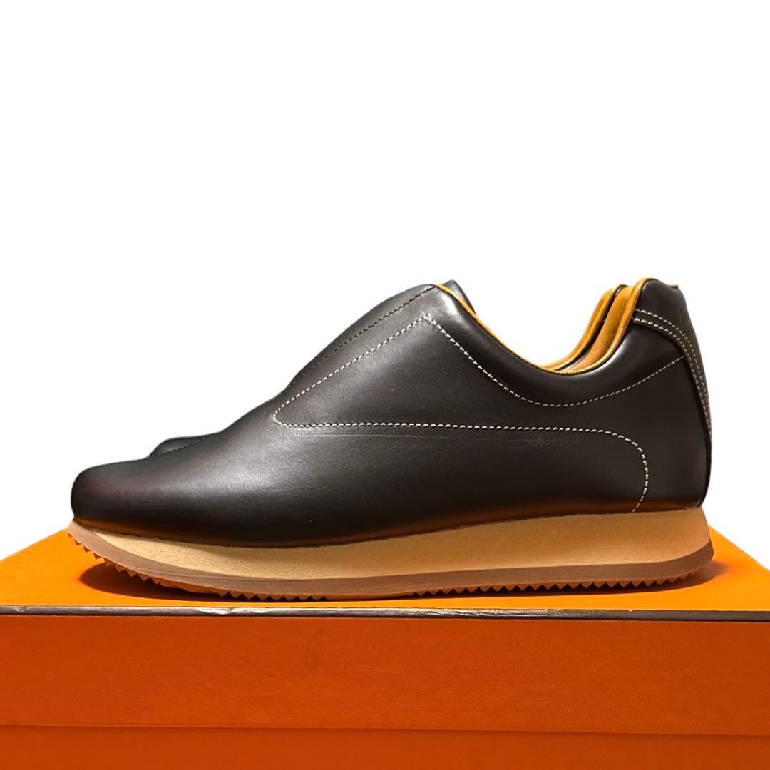 HERMES 新品　36 ブラック スリッポンスニーカー