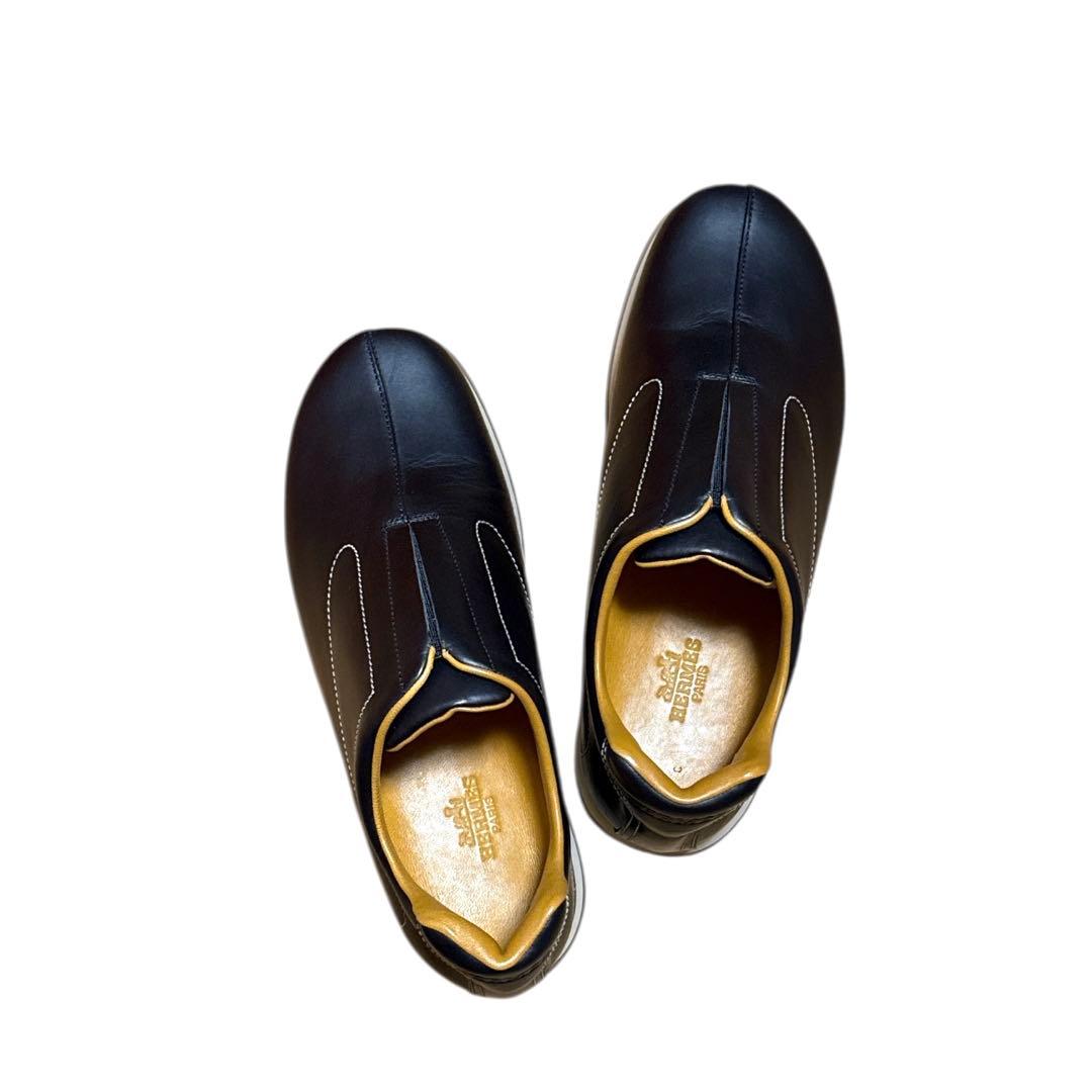 HERMES 新品　36 ブラック スリッポンスニーカー