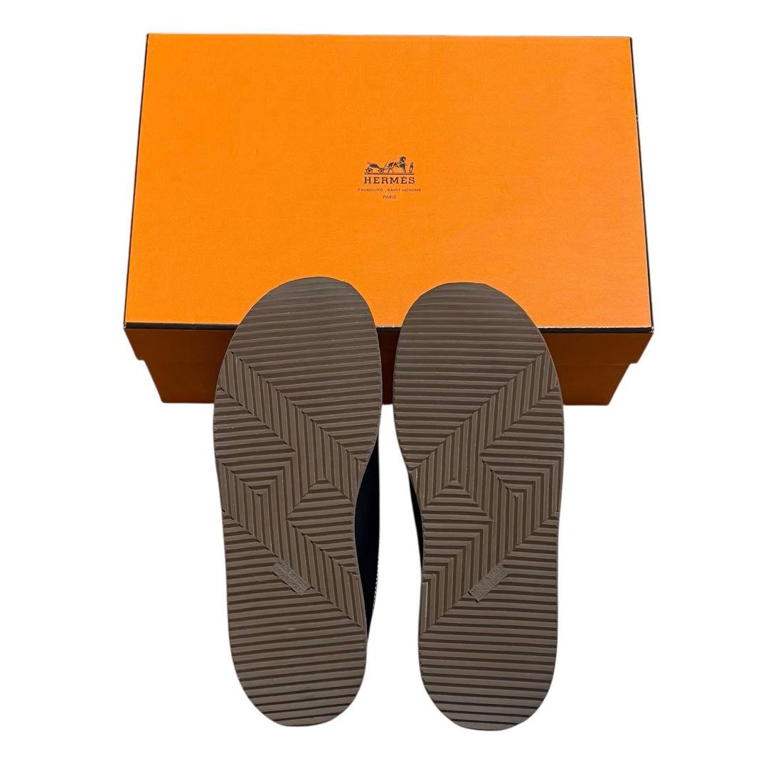 HERMES 新品　36 ブラック スリッポンスニーカー