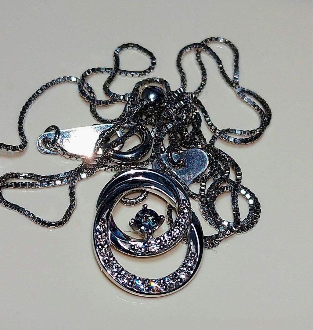 希少石　アレキサンドライトとダイヤモンドのネックレス　宝石鑑別書