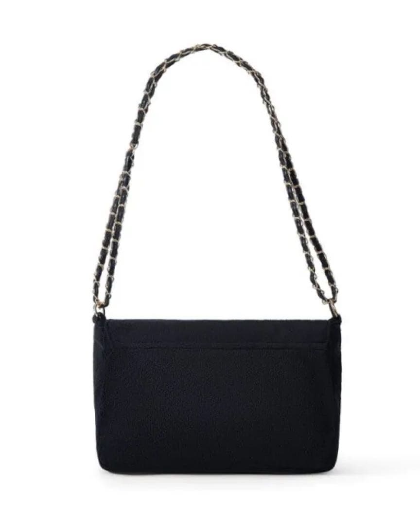 CHANEL シャネル ミニバッグ ポーチ ブラック×ブラックロゴ チェーン.