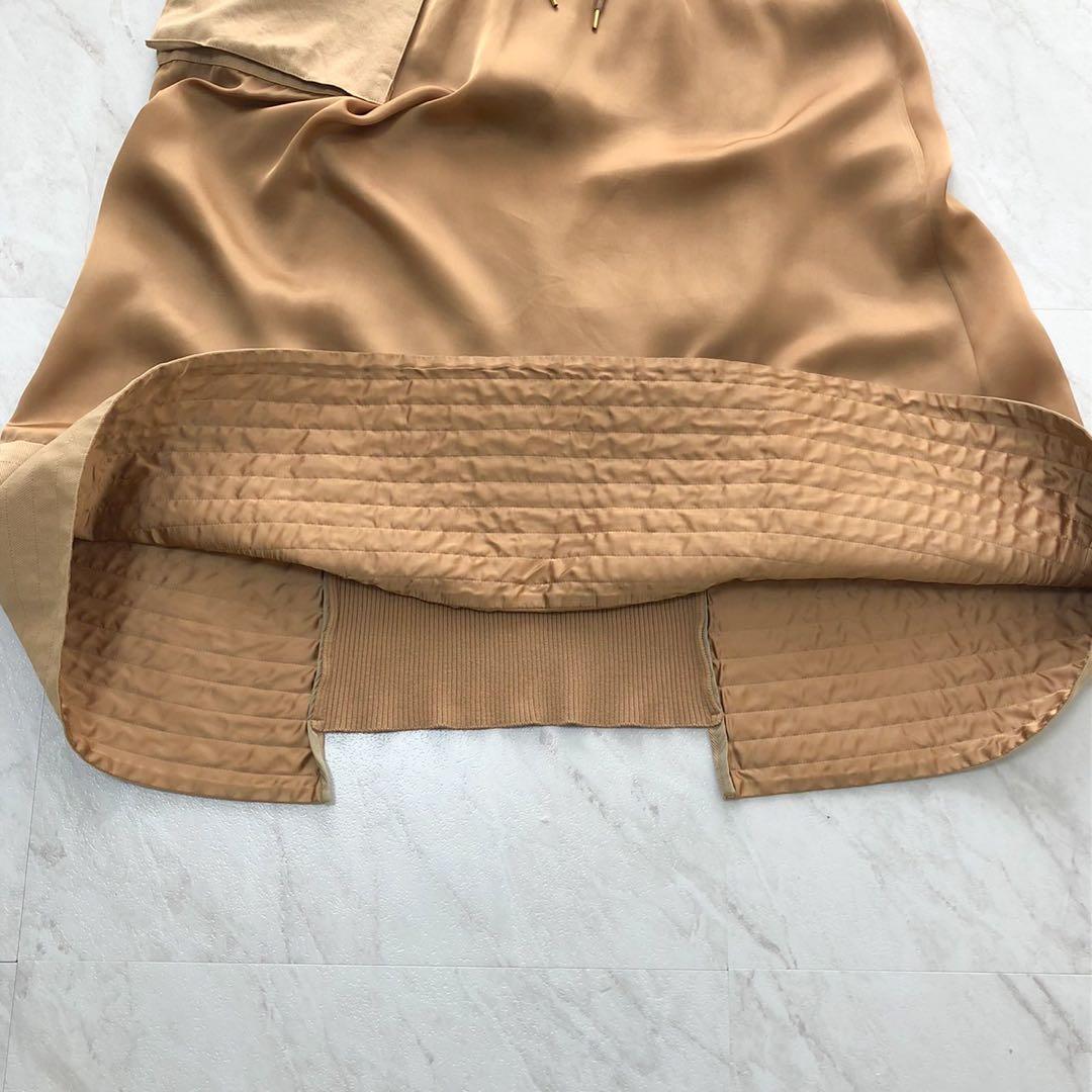 【希少 20SS】sacai ファブリックコンボドレスワンピース ベージュ 1