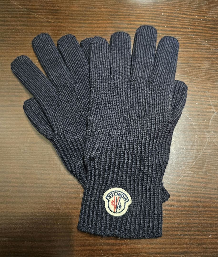 【早い者勝ち!!】MONCLER ネイビー 手袋 Wサイズ